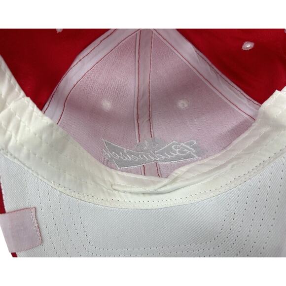 Budweiser Grab Some Buds Red Logo Adjustable Hook and Loop Trucker Hat Cap - Picture 9 of 9